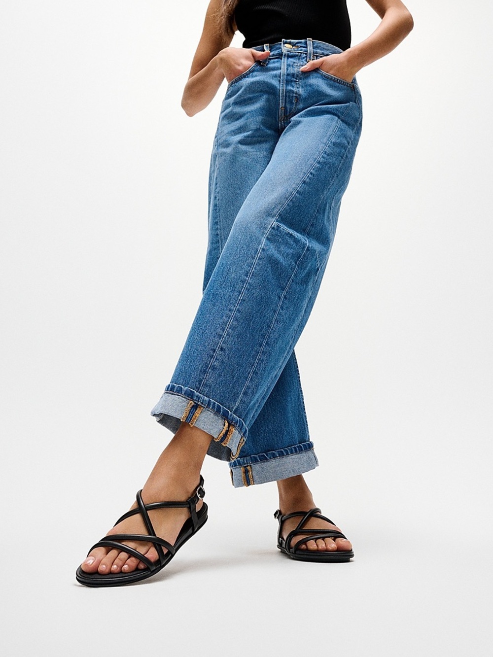 FITFLOP GRACIE LEATHER BLACK STRAPPY SANDALS